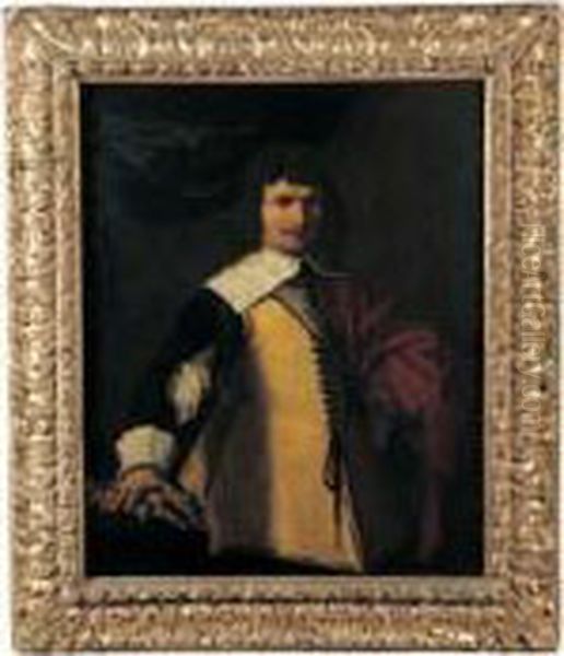 Portrait De Gentilhomme En Costume Militaire, A Mi-corps - view 1