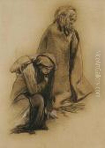 Two Women Bent Over - view 1