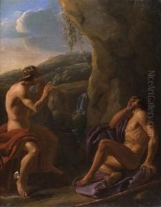 Merkur Und Argo by Michelangelo Cerqouzzi