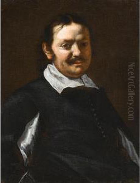 Portrait Of A Man, Half Length, Wearing Black With A White Ruff - view 1