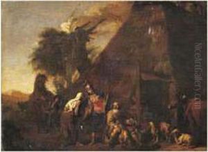 Herminie Chez Les Bergers by Michelangelo Cerqouzzi