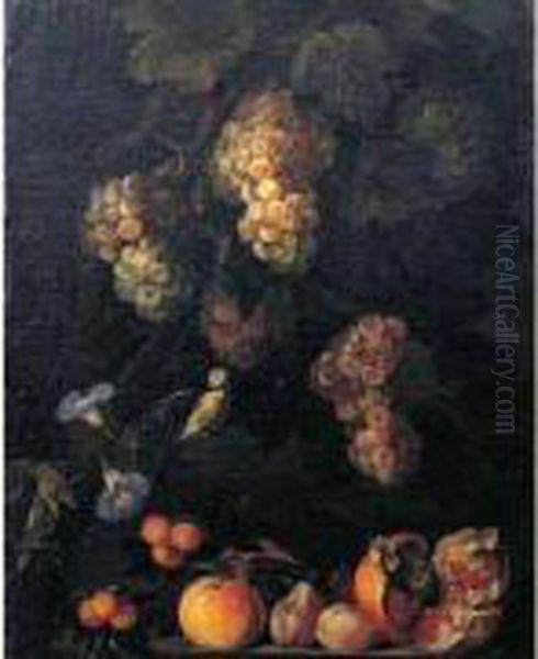 Nature Morte De Raisins, Grenades, Fraises - view 1