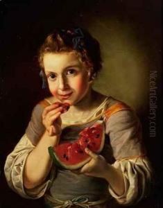 Die Melonenesserin