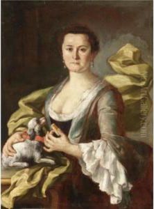 Ritratto Di Gentildonna Con Cagnolino by Giacomo Ceruti (Il Pitocchetto)