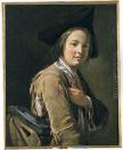 Portrait Of A Young Man, Three-quarter Length, Wearing A Tricorn Hat by Giacomo Ceruti (Il Pitocchetto)