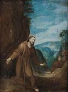 Saint Francis Meditating by Giuseppe Cesari