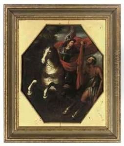 Saint Martin Dividing His Cloak by Giuseppe Cesari
