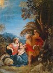 Riposo Nella Fuga In Egitto by Giuseppe Cesari