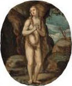 Maddalena Penitente Nel Deserto by Giuseppe Cesari