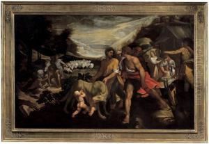 Ritrovamento Di Romolo E Remo Nutriti Dalla Lupa by Giuseppe Cesari
