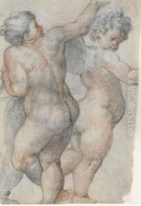 Two Putti by Giuseppe Cesari