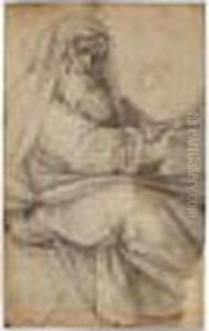 A Seated Prophet by Giuseppe Cesari