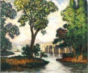Bord De Riviere Au Bateau A Vapeur