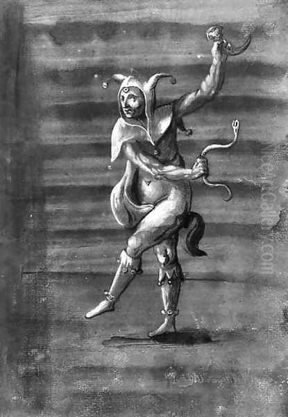 A dancing Royal jester - view 1