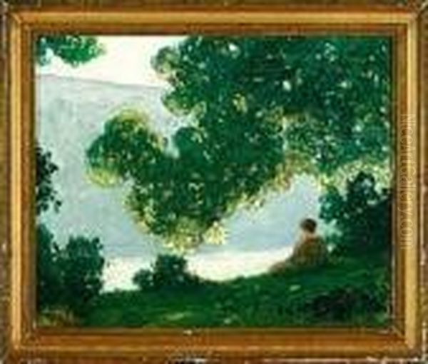 A Young Girl By A Lake - view 1