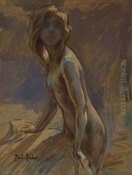Baigneuse Au Fond Bleu - view 1