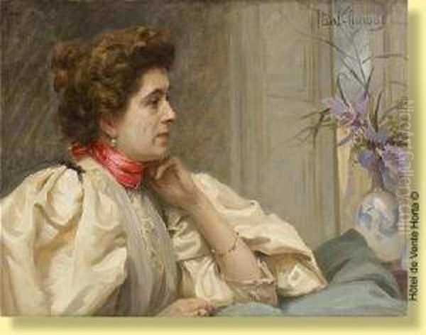 Jeune Femme Aux Iris - view 1
