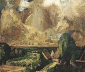 Landscape With Green Houses by Hendrick Chabot