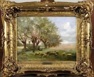 Paysage Avec Moutons by Jean-Ferdinand Chaigneau