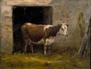Vache Sortant De L'etable by Jean-Ferdinand Chaigneau