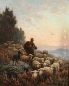 L'etoile Du Soir, La Rentree Du Troupeau by Jean-Ferdinand Chaigneau