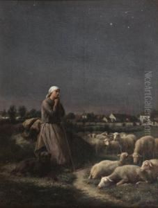 La Nuit Etoilee A Barbizon by Jean-Ferdinand Chaigneau