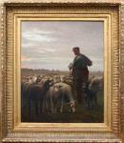 Le Pere Chicore Et Sontroupeau Devant Barbizon - view 1