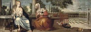 Vertumnus and Pomona by Paris Bordone