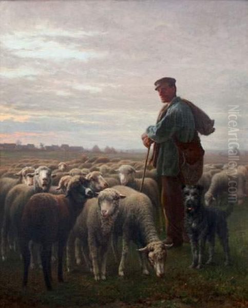 Le Pere Chicore Et Son Troupeau Devant Barbizon - view 1