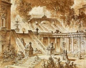 Villa En Italie Avec Son Parc Et Ses Ombrages by Charles Michel-Ange Challe