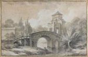 Paysage Au Chateau by Charles Michel-Ange Challe