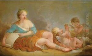 La Muse De La Litterature by Charles Michel-Ange Challe