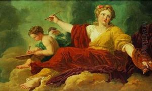 Allegorie De La Peinture by Charles Michel-Ange Challe