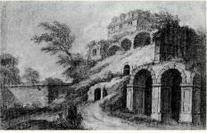 Vue Du Chateau De Meudon by Charles Michel-Ange Challe