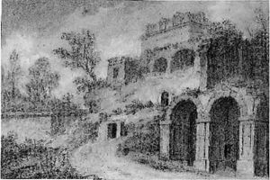Vue D'un Crypto Portique En Ruine