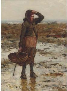 The Mussel Gatherer by Hector Chalmers
