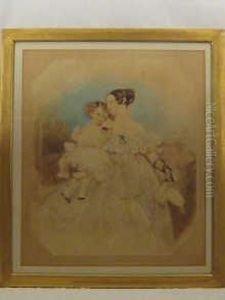 Mrs. Henry Bathurst And Son by Alfred-Edward Chalon