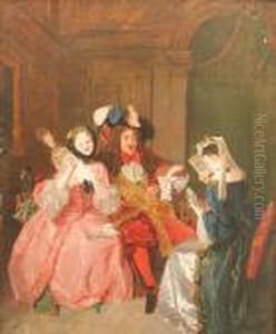 A Scene From From Moliere by Alfred-Edward Chalon