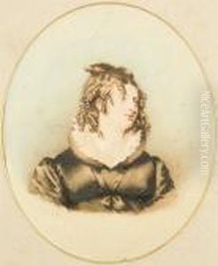 Portrait Of A Lady With
Ringletted Hair And Wearing A Black Jacket With White Ruff Collar Portrait Of A Lady With
Ringletted Hair And Wearing A Black Jacket With White Ruff Collar
