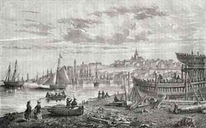 Granville, France, in the 18th century by Charles-Marie Bouton