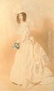 A Portrait Of A Young Lady In A Wedding Dress.