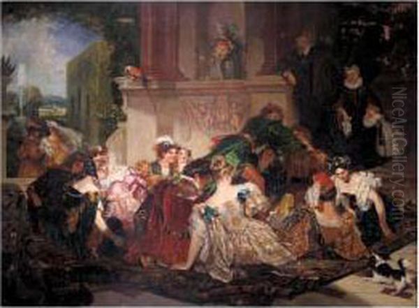 Hunt The Slipper by Alfred-Edward Chalon