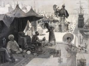 Pantagruel Sur Le Marche De L'ile De Medamothi by Louis Chalon