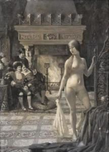 Femme Nue Devant Un Roi