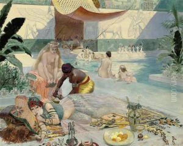 Odalisques At The Harem Pool - view 1