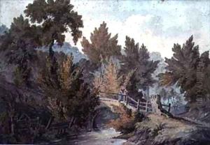 Landscape with Bridge and Stream by James Bourne