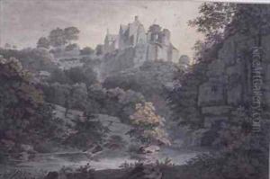 Hawthornden Castle near Edinburgh by James Bourne