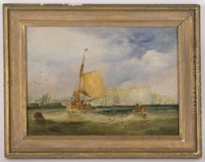 Depicting Fishing Vessels Off The Coast
