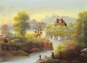 Castle On A Hill With A Sailboat