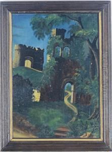 Castle Ruins Under The Moonlight; And A Companion Painting